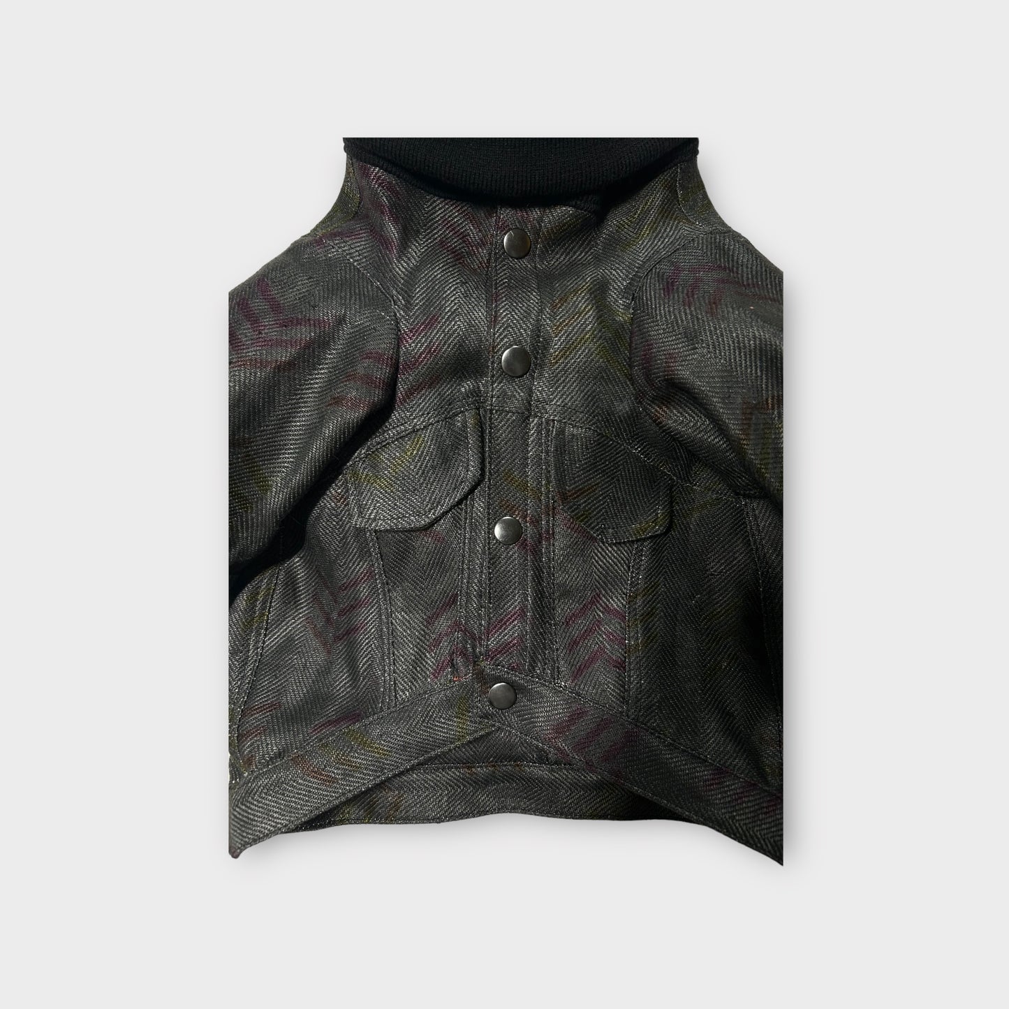 PULL OVER JACKET Chusen dyeing & Scratching Fabric