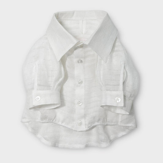 LINEN SHIRT Sheer gauze & Water repellent