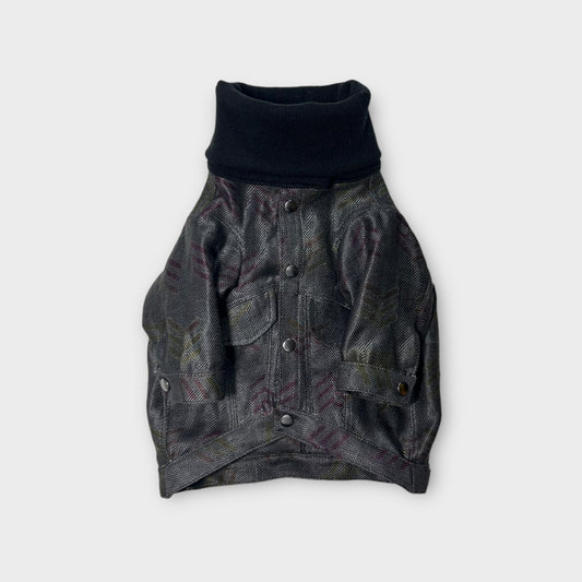 PULL OVER JACKET Chusen dyeing & Scratching Fabric