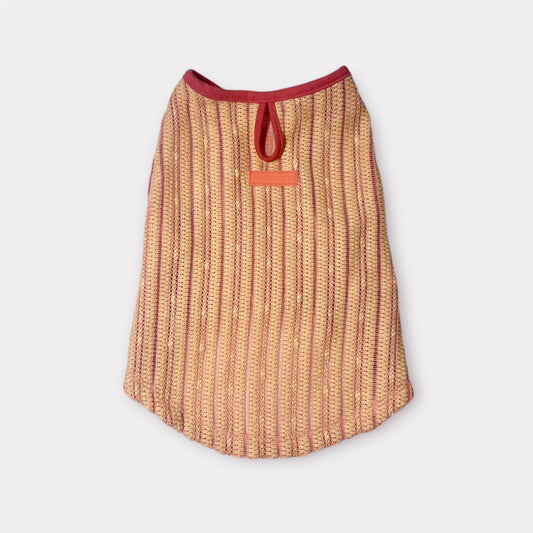 FANCY YARN  NO SLEEVE TEE