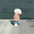 STRIPED NO SLEEVE TEE