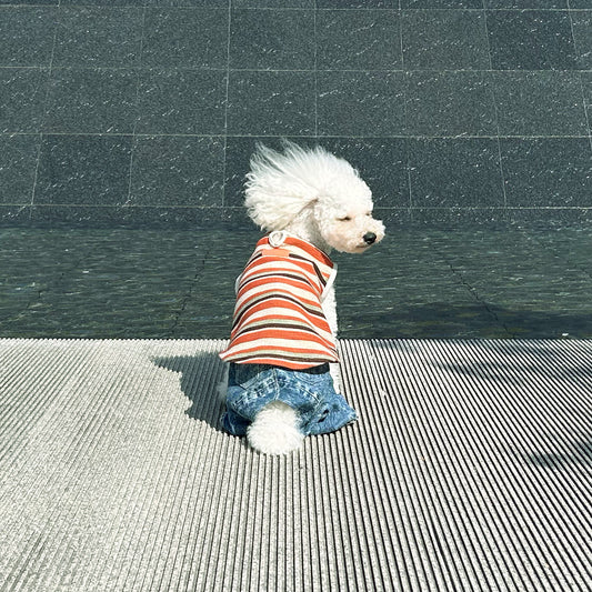 STRIPED NO SLEEVE TEE