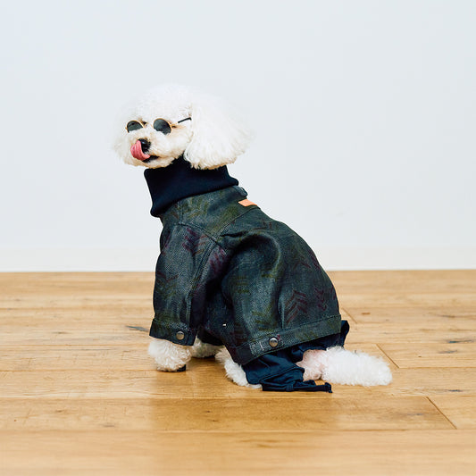 PULL OVER JACKET Chusen dyeing & Scratching Fabric